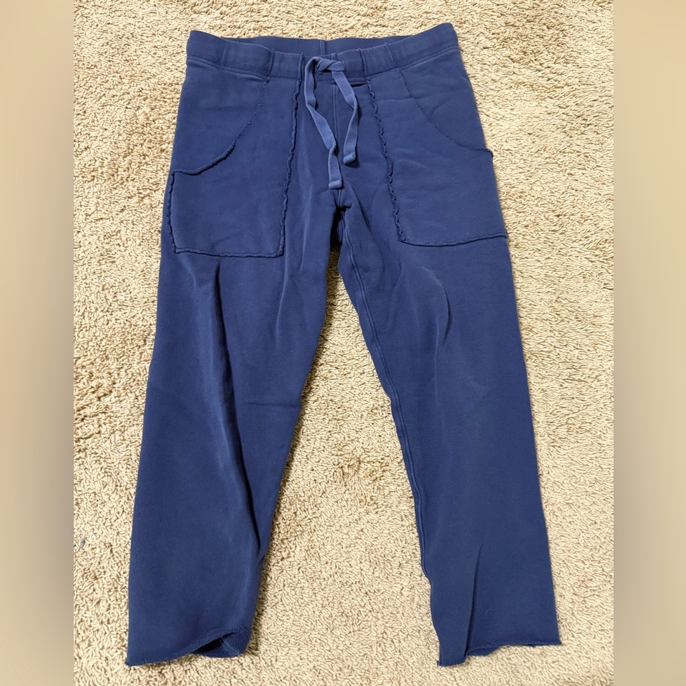 Frank & Eileen Navy cropped jogger sweatpants size small